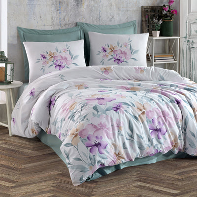 Cozy Double Ranforce Duvet Cover Set Mint (4 Pieces)