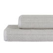 Linari %100 Pamuk Jakarlı 2'li Banyo Seti Açık Gri 50x90/90x150