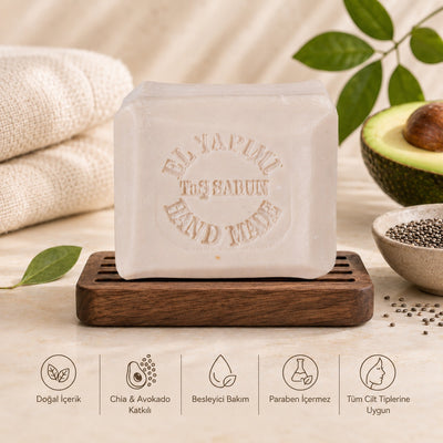 Taş Dövme Hand Made Chia&Avakadolu Sabun 120 GR