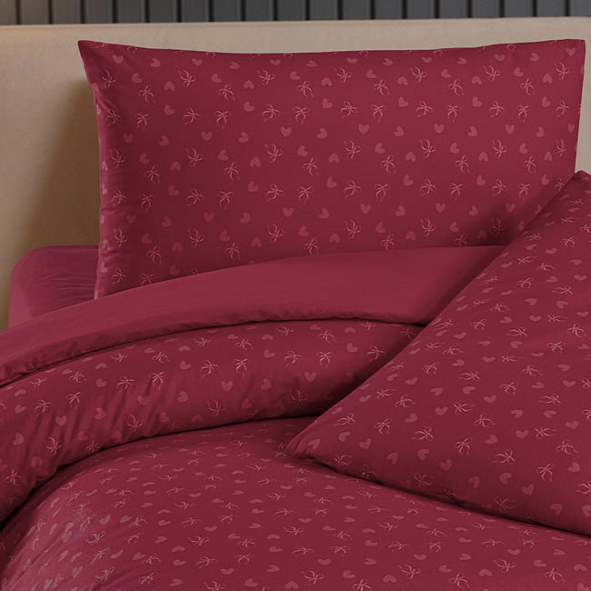 Prive Çift Kişilik %100 Pamuk Ranforce Nevresim Seti Fuşya (3 Parça)