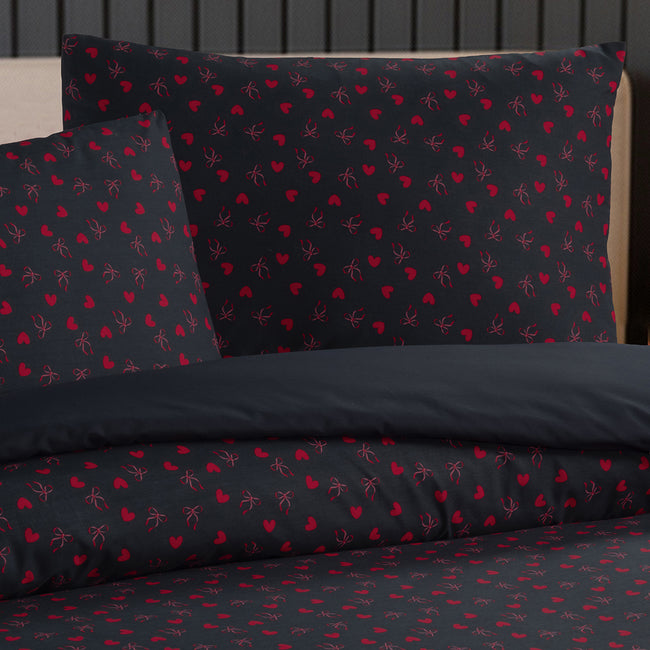 Prive Çift Kişilik %100 Pamuk Ranforce Nevresim Seti Koyu Antrasit (3 Parça)