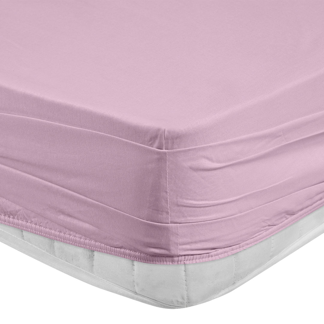 Freesia Tek Kişilik Ranforce Lastikli Çarşaf 100x200+35 cm Lila
