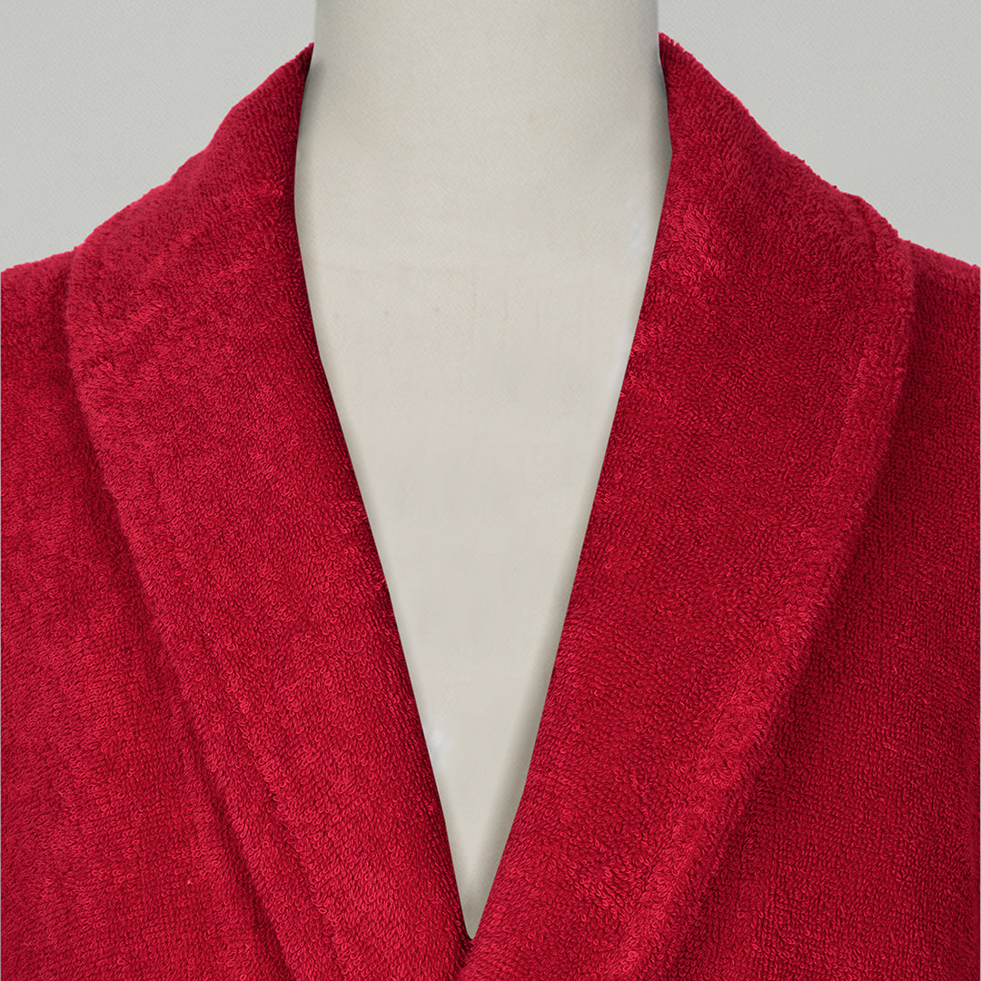 مجموعة روب نسائي من إيفرمور %100 قطن 2 قطعة حمراء (M/L)