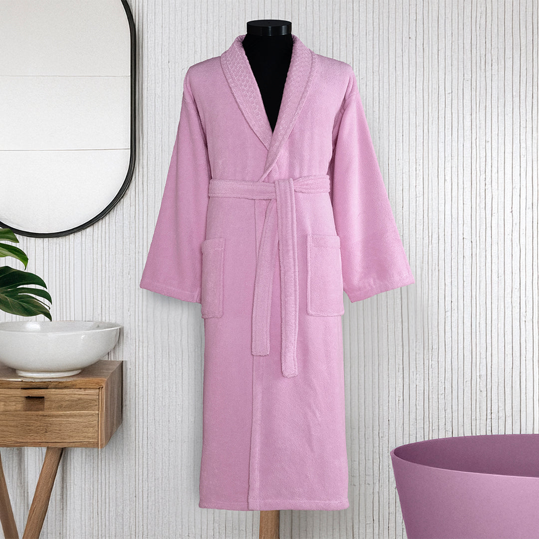 Liva %100 Pamuk Bornoz Pembe