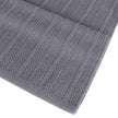Linari %100 Pamuk Jakarlı 2'li Banyo Seti Gri 50x90/90x150