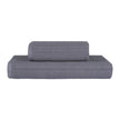 Linari %100 Pamuk Jakarlı 2'li Banyo Seti Gri 50x90/90x150