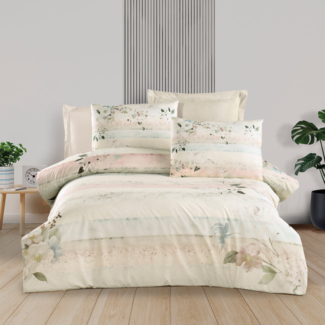 Alba Çift Kişilik Ranforce Nevresim Takımı Pudra (4 Parça)
