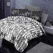 Alchera Double Printed Sateen Duvet Cover Set Black (6 Pieces)