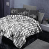 Alchera Double Printed Sateen Duvet Cover Set Black (6 Pieces)