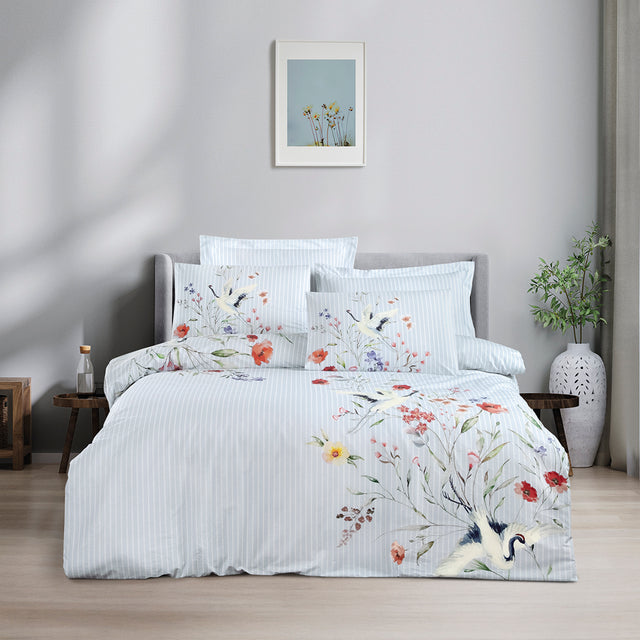 Avila Çift Kişilik Ranforce Nevresim Takımı Mavi (4 Parça)