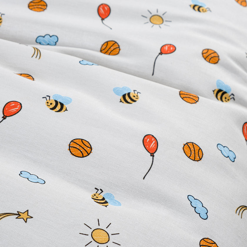 Baby Bee %100 Pamuk Ranforce Bebek Nevresim Takımı Beyaz (4 Parça)
