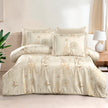 Campo Çift Kişilik %100 Pamuk Saten Nevresim Takımı Ekru 80 Tel (6 Parça)