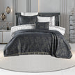 Castra Embroidered Double Duvet Set Anthracite (8 Pieces)