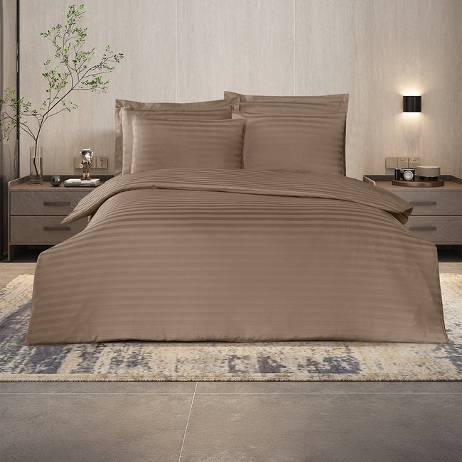 Always Tek Kişilik Saten Nevresim Takımı Bej (4 Parça)