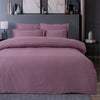 Diamond Jacquard Satin Double Duvet Cover Set Lilac (6 Pieces)