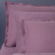 Diamond Jacquard Satin Double Duvet Cover Set Lilac (6 Pieces)