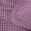 Diamond Jacquard Satin Double Duvet Cover Set Lilac (6 Pieces)