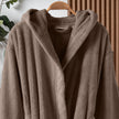 Dolce Microcotton Kapşonlu Unisex Bornoz Bej M/L