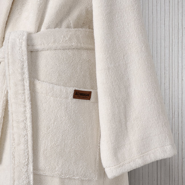 Dolce Microcotton Kapşonlu Unisex Bornoz Linen