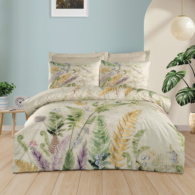 Edena Çift Kişilik Ranforce Nevresim Takımı Bej (4 Parça)