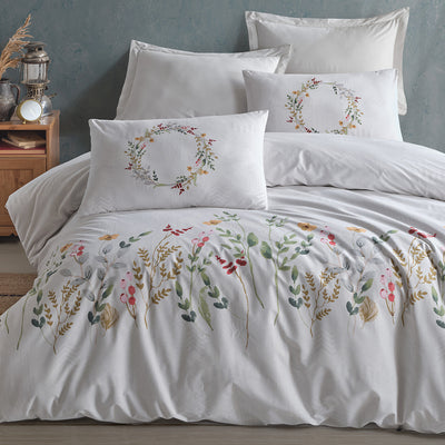 Elias Double Ranforce Duvet Cover Set Grey (4 Piece)