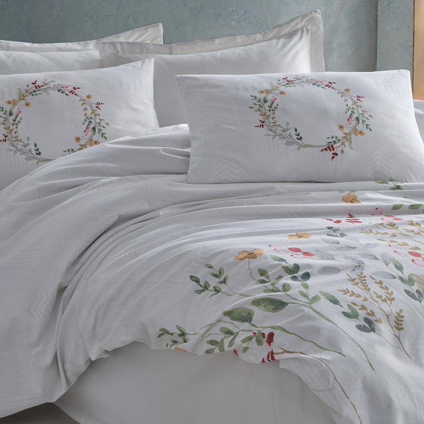 Elias Tek Kişilik Ranforce Nevresim Takımı Gri (3 Parça)