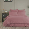 Emboss Double Textured Satin Duvet Cover Set Antique Rose (6 Pieces)