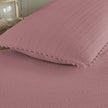 Emboss Double Textured Satin Duvet Cover Set Antique Rose (6 Pieces)