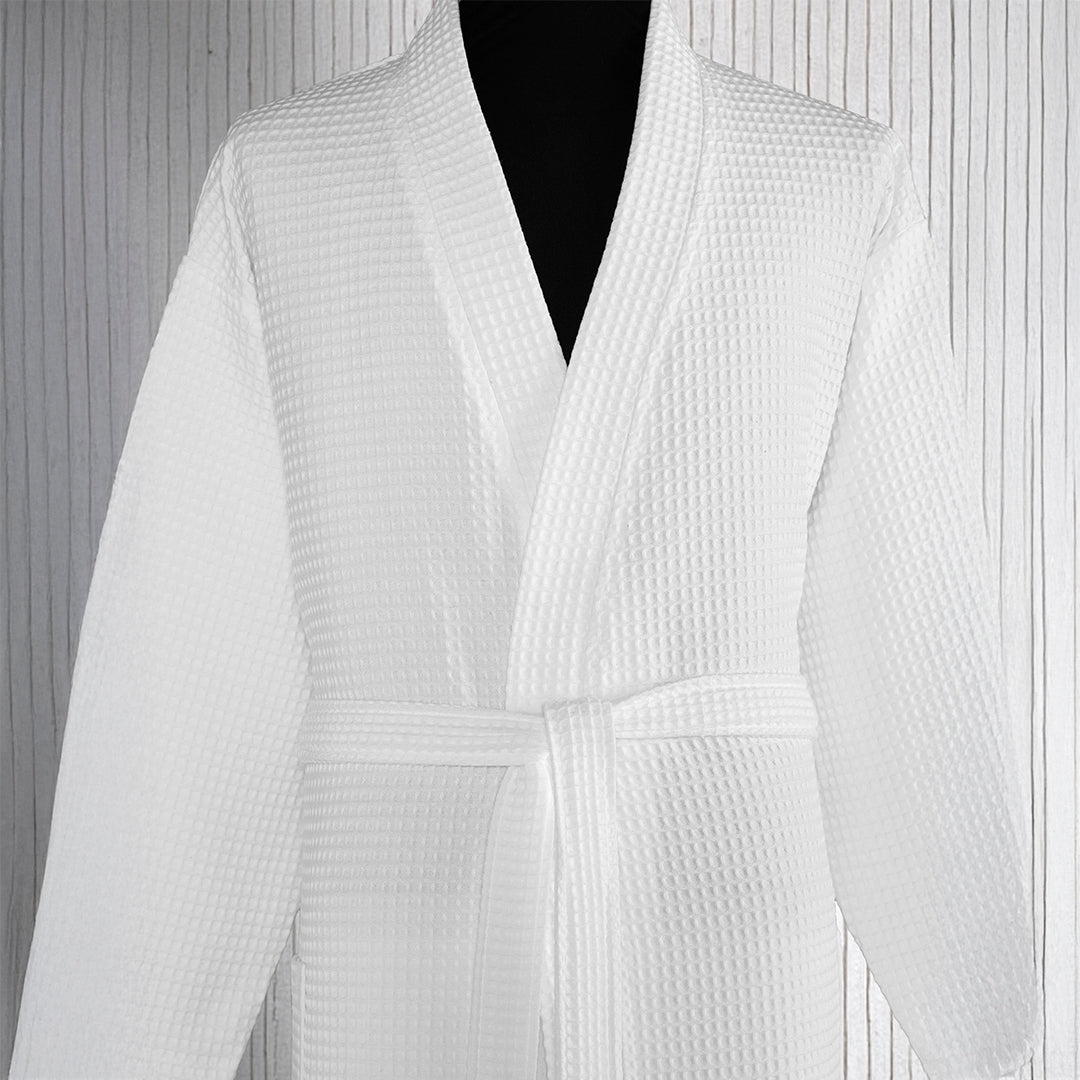 Flor %100 Pamuk Pike Bornoz Beyaz