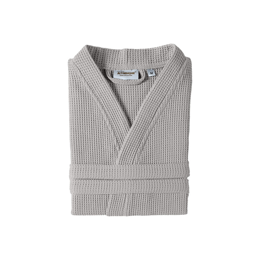 Flor %100 Pamuk Pike Bornoz Gri