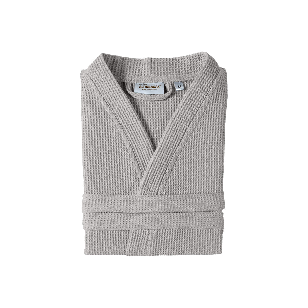 Flor %100 Pamuk Pike Bornoz Gri