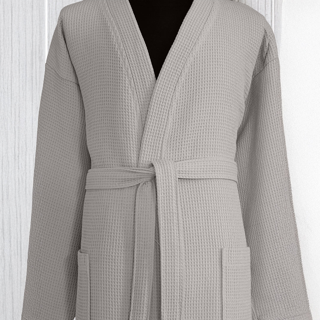 Flor %100 Pamuk Pike Bornoz Gri