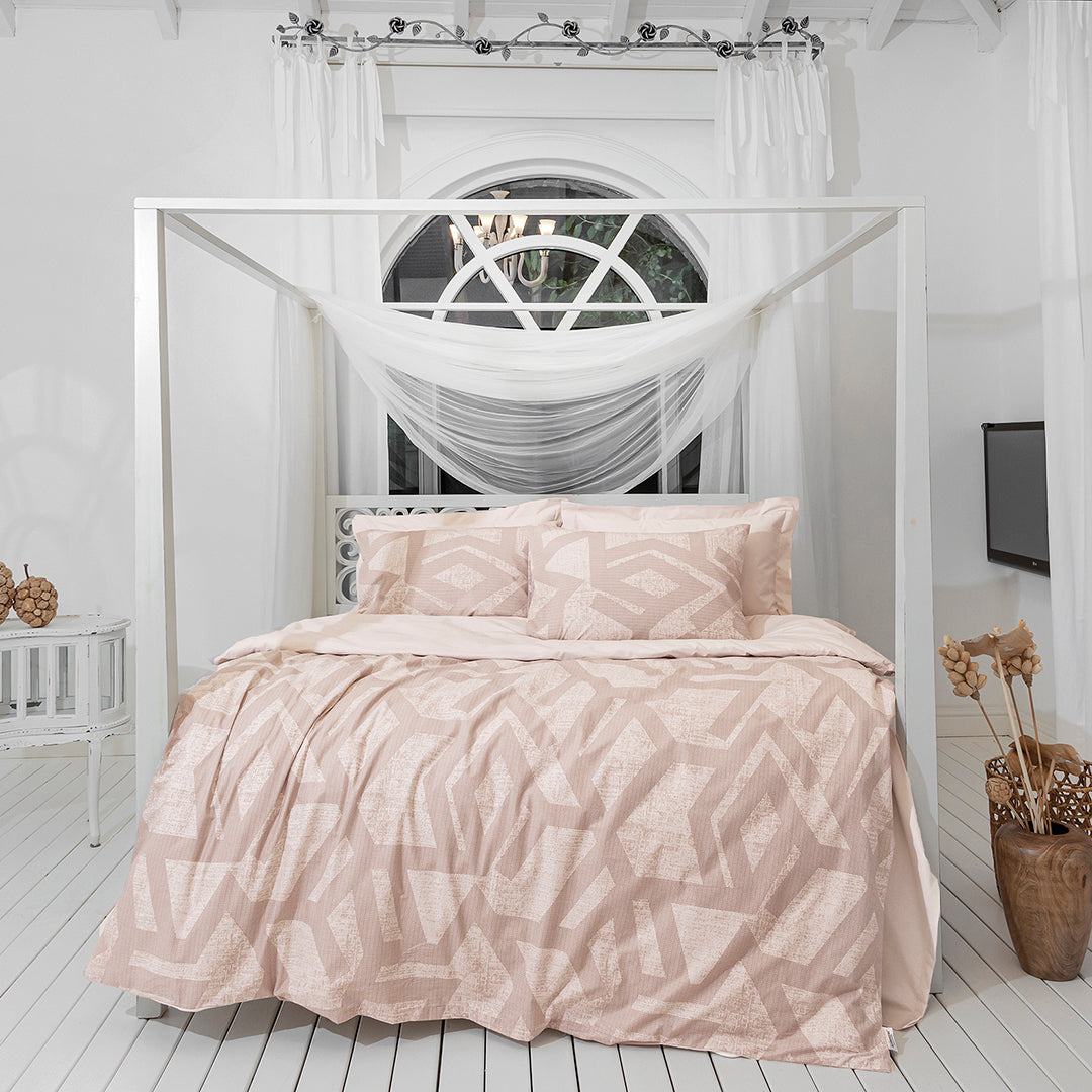 Fortuna Single Ranforce Duvet Cover Set Beige (3 Pieces)