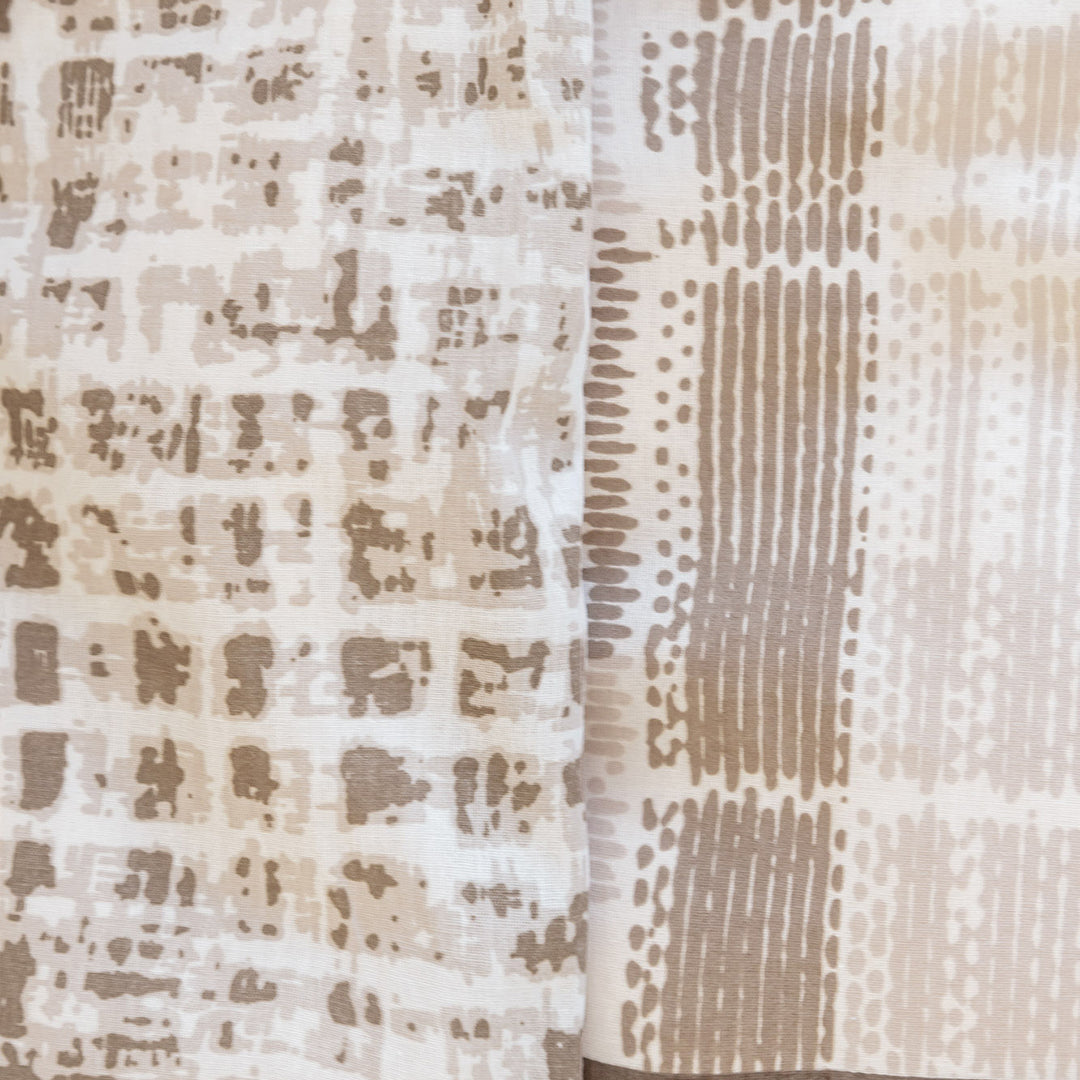 Foster Çift Kişilik Ranforce Nevresim Takımı Bej (4 Parça)