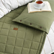 Freda Double Duvet Cover-Bedspread Set Green (5 Pieces)