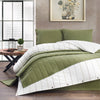 Freda Double Duvet Cover-Bedspread Set Green (5 Pieces)