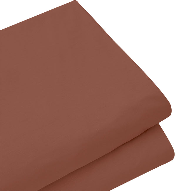 Freesia Çift Kişilik Ranforce Lastikli Çarşaf 160x200+35 cm Kiremit