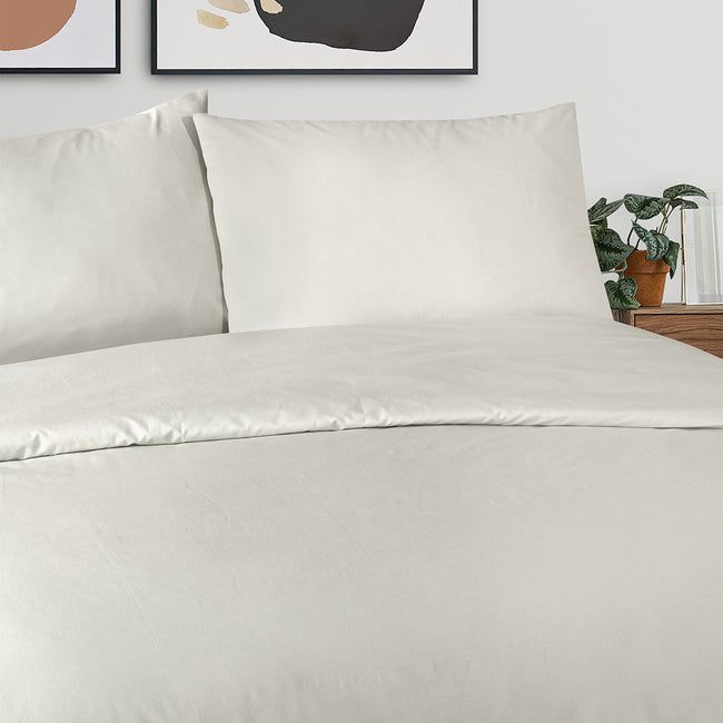 Freesia Çift Kişilik Ranforce Nevresim Seti Ekru (3 Parça)