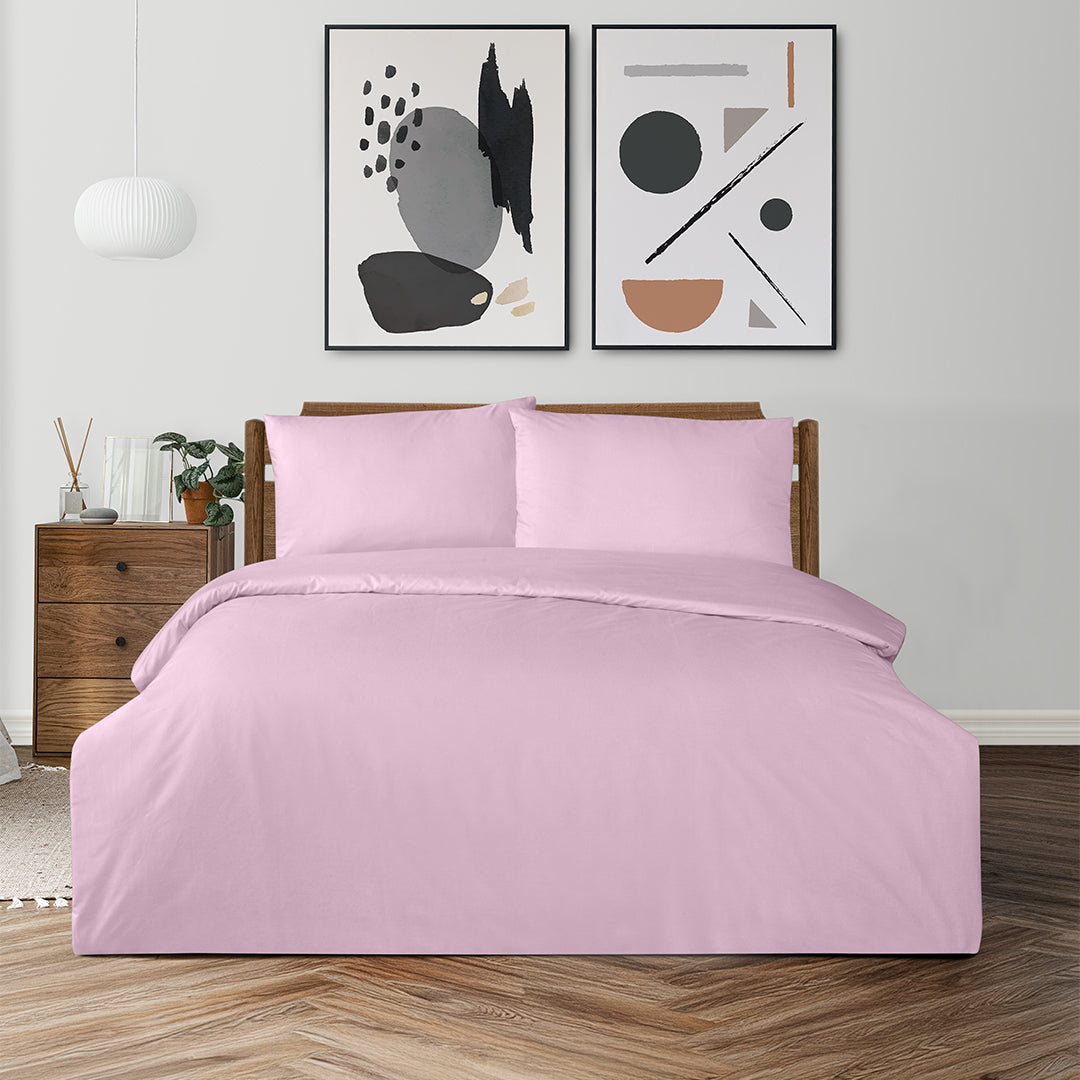 Freesia Çift Kişilik Ranforce Nevresim Seti Lila (3 Parça)