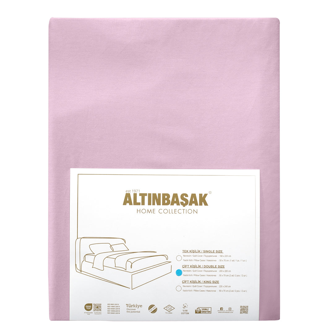 Freesia Çift Kişilik Ranforce Nevresim Seti Lila (3 Parça)