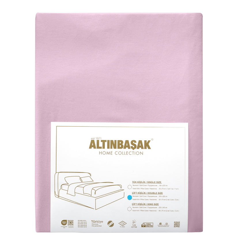 Freesia Çift Kişilik Ranforce Nevresim Seti Lila (3 Parça)