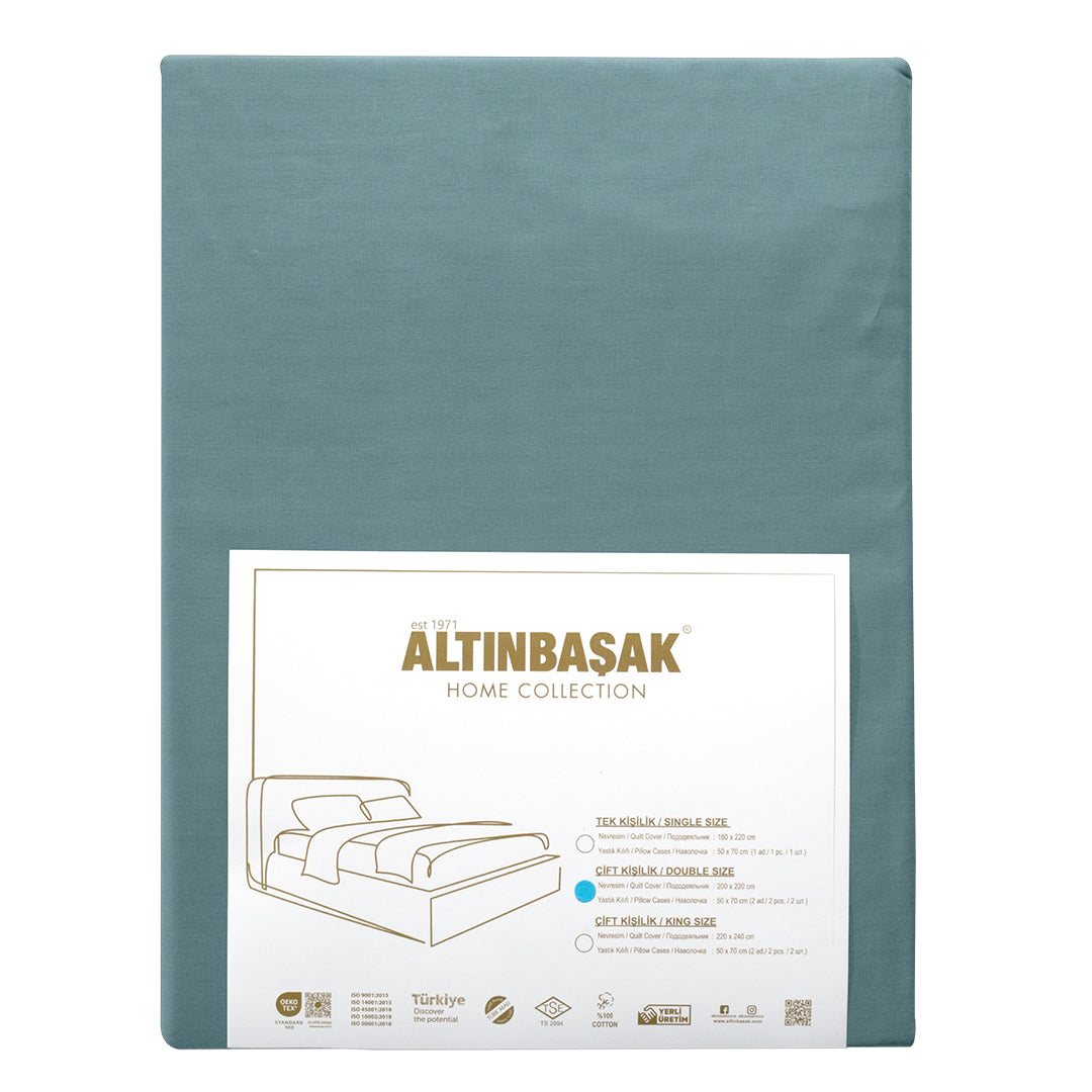Freesia Double Ranforce Duvet Cover Set Mint (3 Pieces)