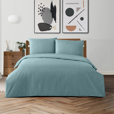 Freesia Double Ranforce Duvet Cover Set Mint (3 Pieces)