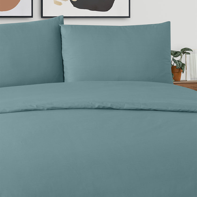 Freesia Double Ranforce Duvet Cover Set Mint (3 Pieces)