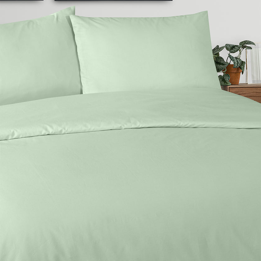 Freesia Double Ranforce Duvet Cover Set Green (3 Pieces)