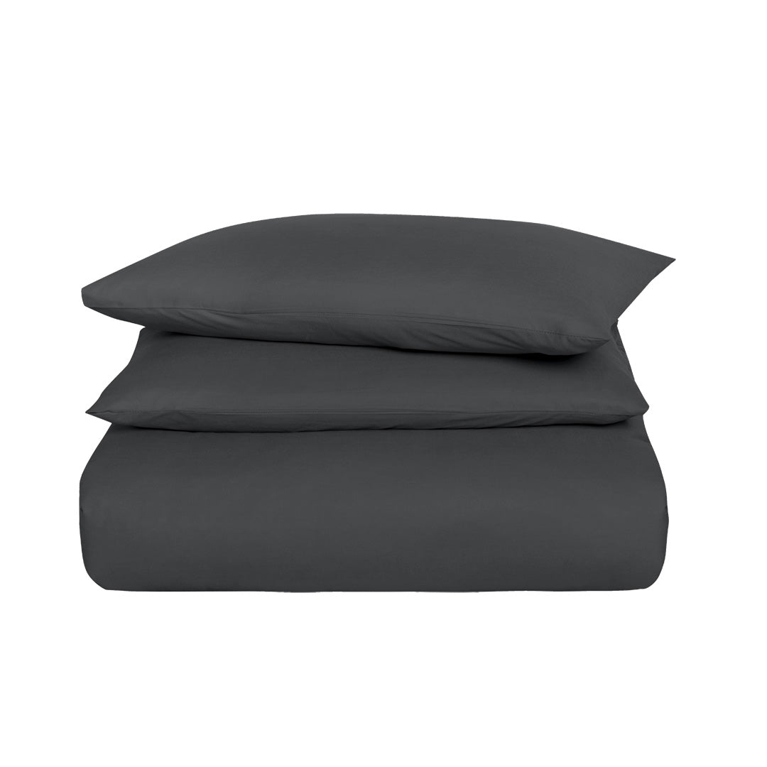 Freesia Double Ranforce Duvet Cover Set Anthracite (3 Pieces)