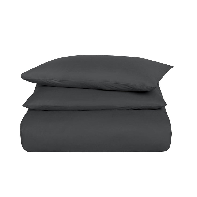 Freesia Double Ranforce Duvet Cover Set Anthracite (3 Pieces)
