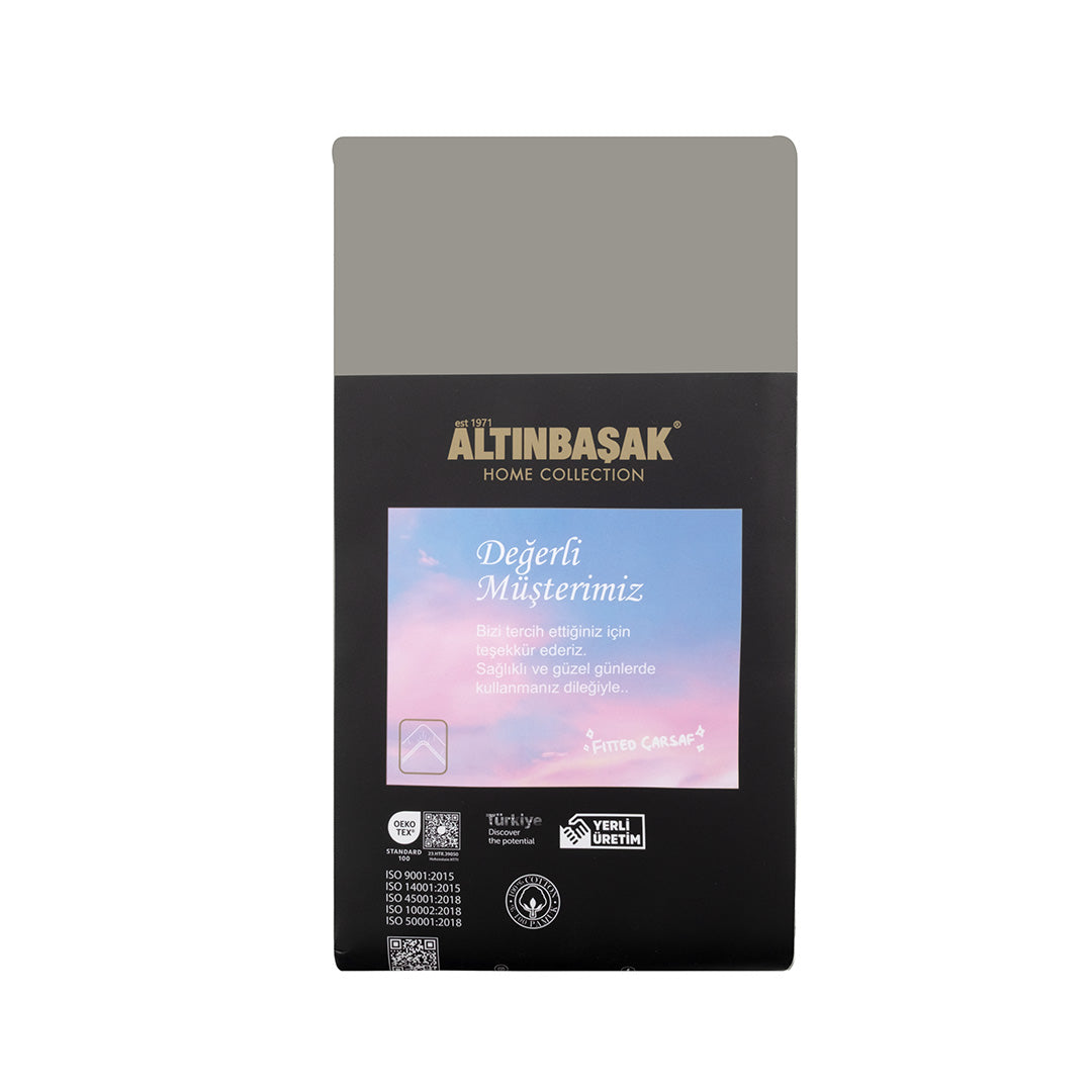 Freesia Çift Kişilik Ranforce Lastikli Çarşaf 160x200+35 cm Bej