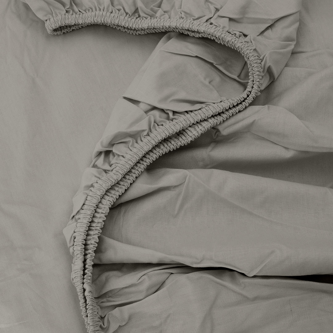 Freesia Çift Kişilik Ranforce Lastikli Çarşaf 160x200+35 cm Bej