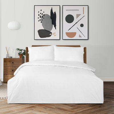 Freesia King Size Ranforce Duvet Cover Set White (3 Piece)